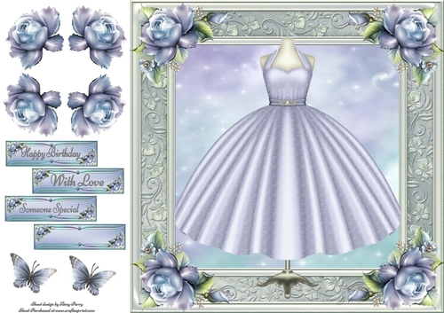 Beautiful Dusty Blue Dress 8x8
