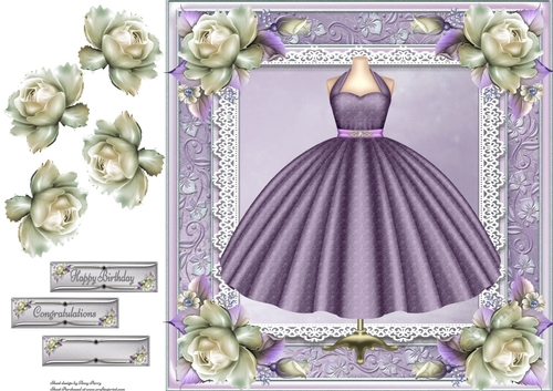 Beautiful Purple Dress 8x8