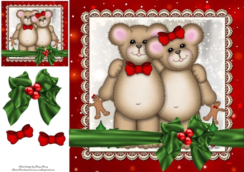 Teddy Bear Couple 8x8
