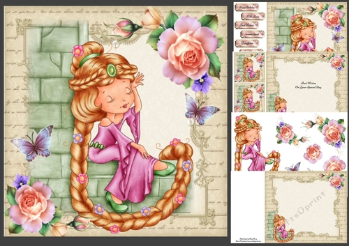 Beautiful Long Haired Girl 8x8 Mini Kit
