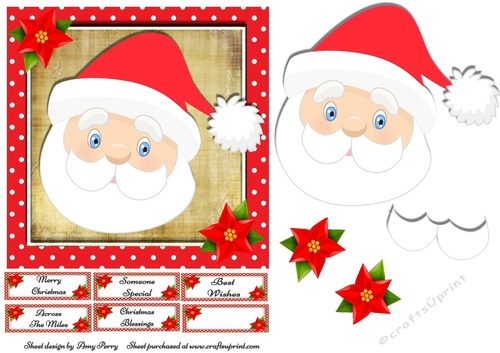 Lovely Santa Face 7x7