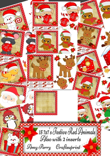 15 7x7 Festive Red Cuties