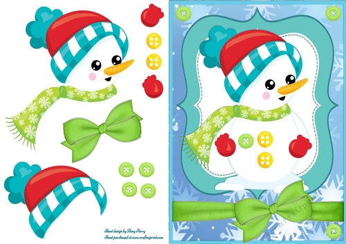 Snowman With Festive Hat