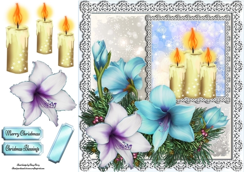 Beautiful Large Christmas Lillys 8x8