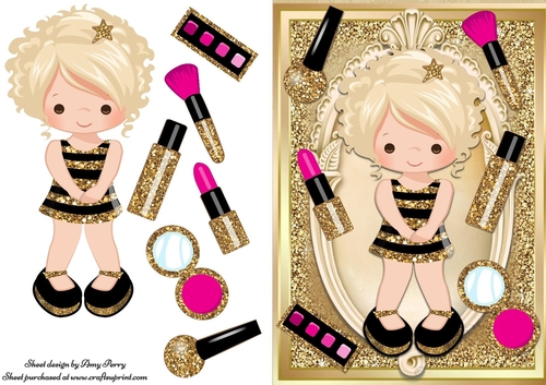 Beautiful Blonde Make up Girl
