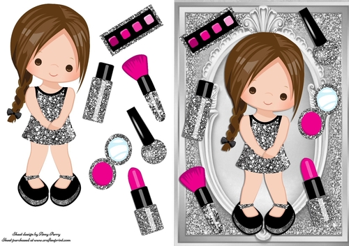 Beautiful Brunette Make Up Girl