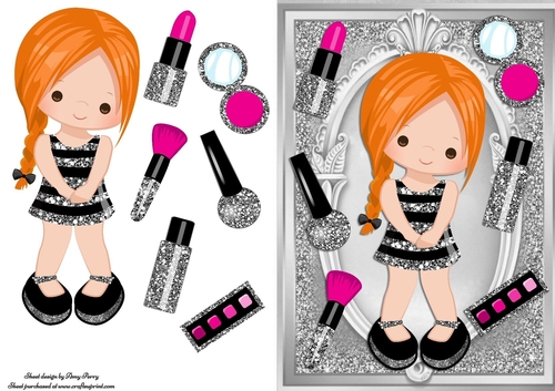 Beautiful Red Haired Make Up Girl