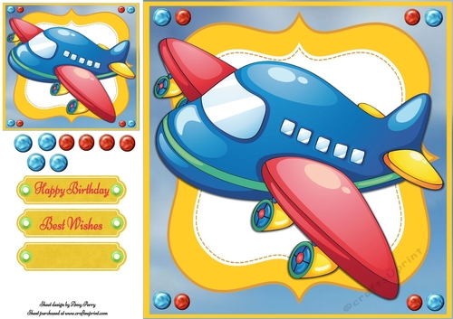 Colourful Toy Plane 8x8