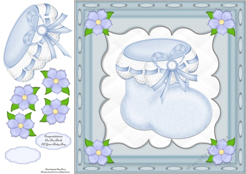 Baby Boy Bootie 8x8