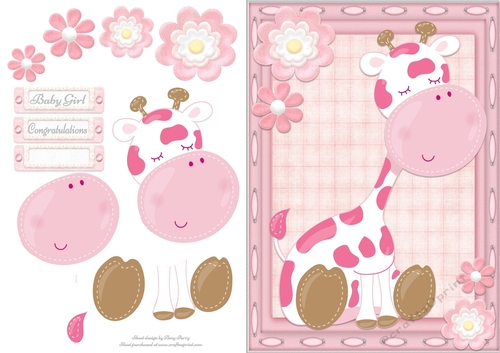 Cute Pink Giraffe