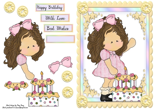 Little Girl With Birthday Cake 