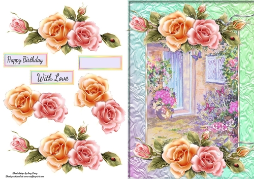 Beautiful Pastel Painting With Roses
