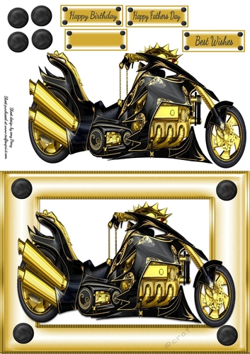 Black & Gold Motorbike