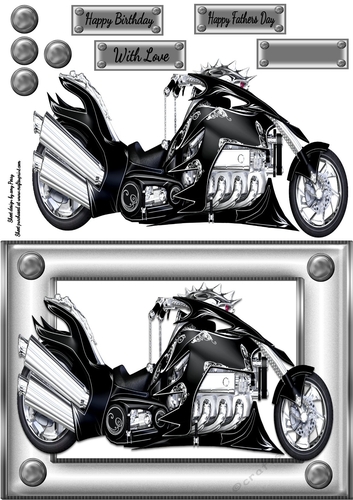 Black & Silver Motorbike 