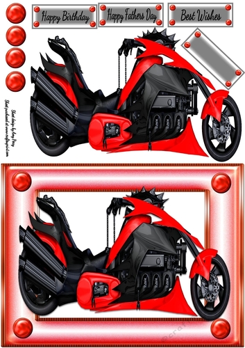 Red & Black Motorbike