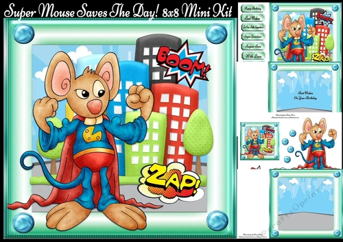 Super Mouse Saves The Day 8x8 Mini Kit