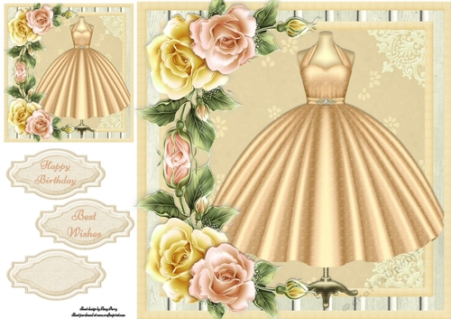 Beautiful Gold Dress 8x8