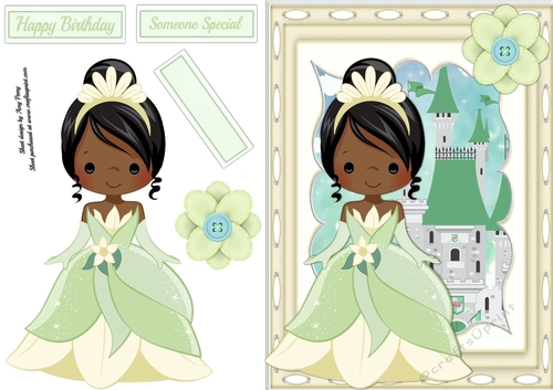 Beautiful Cream & Green Princess