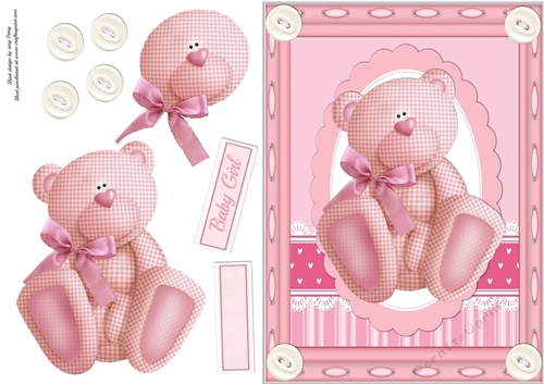 Baby Girl Gingham Bear