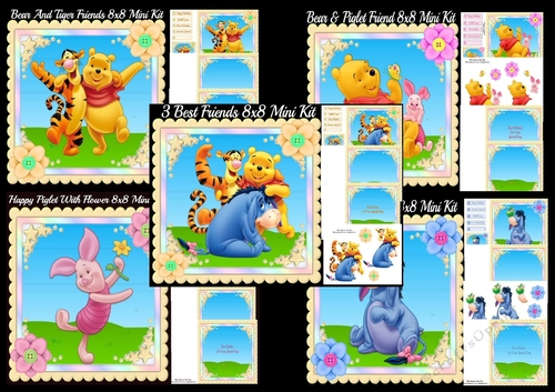 Animal Friends 5 8x8 Mini Kits