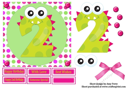 Number 2 Monster 6x6