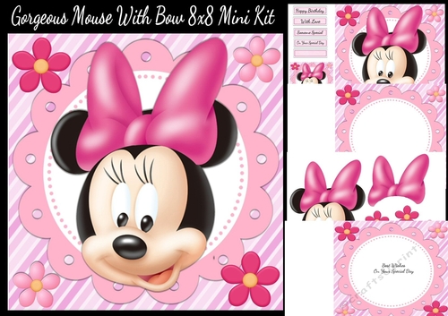 Gorgeous Mouse With Bow 8x8 Mini Kit