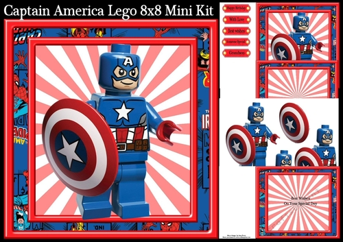 Captain America Lego 8x8 Mini Kit