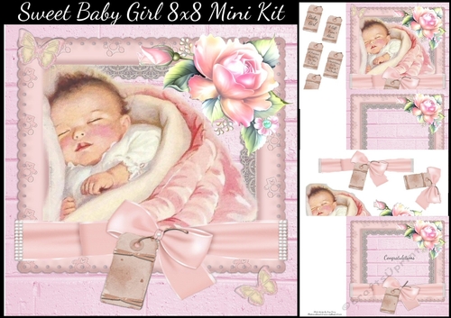 Sweet Baby Girl 8x8 Mini Kit