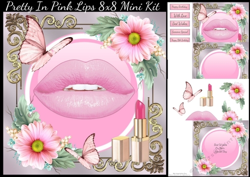 Pretty In Pink Lips 8x8 Mini Kit