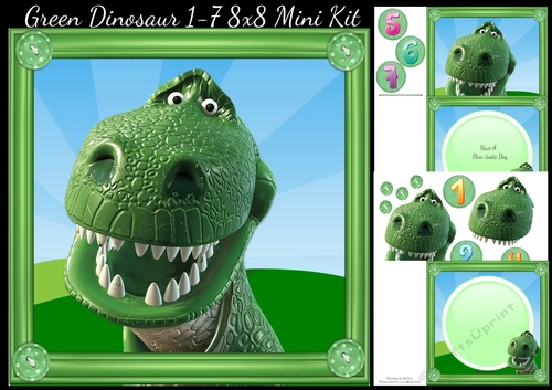 Green Dinosaur 1-7 8x8 Mini Kit
