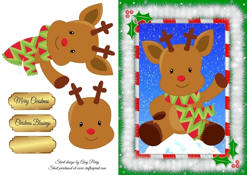 Adorable Reindeer With Scarf