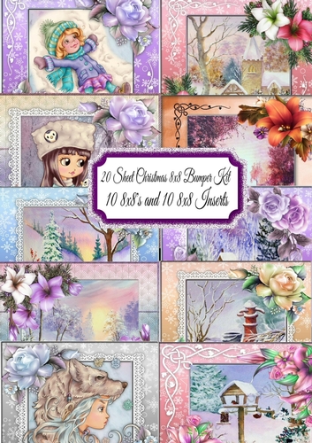 20 sheet 8x8 christmas bumper kit