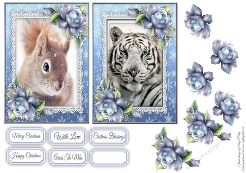 2 6x4 Squirrel & White Tiger Toppers