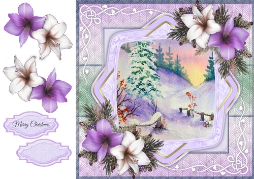 Beautiful Christmas Painting 8x8