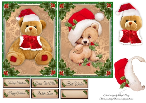 2 6x4 Vintage Bears 1 