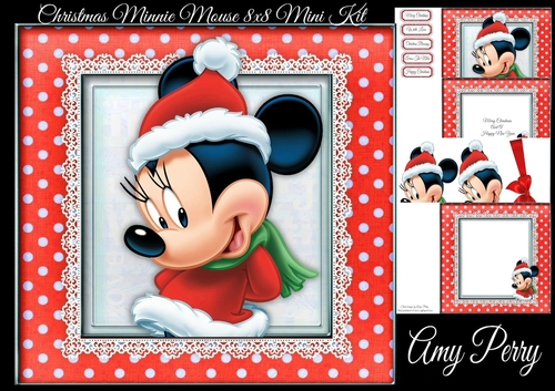 Christmas Minnie Mouse 8x8 Mini Kit