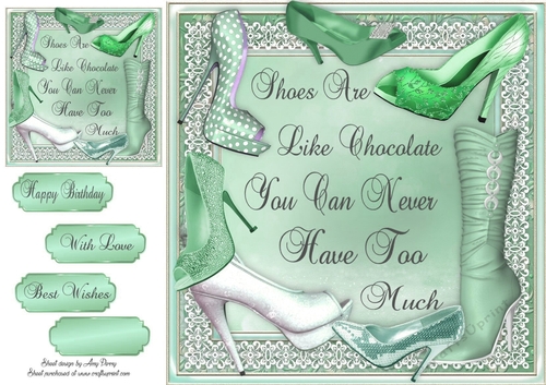 The Shoe-a-holic Green 8x8