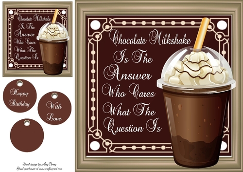 Yummy Chocolate Milkshake 8x8