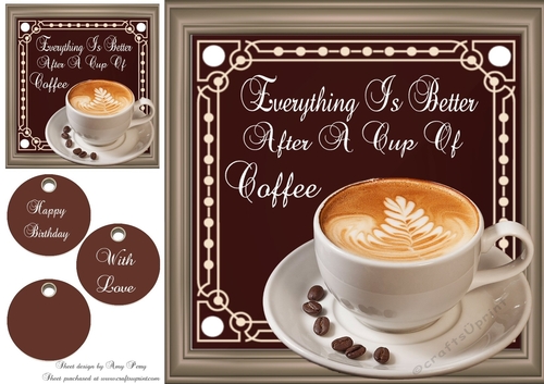 Yummy Cup Of Coffee 8x8