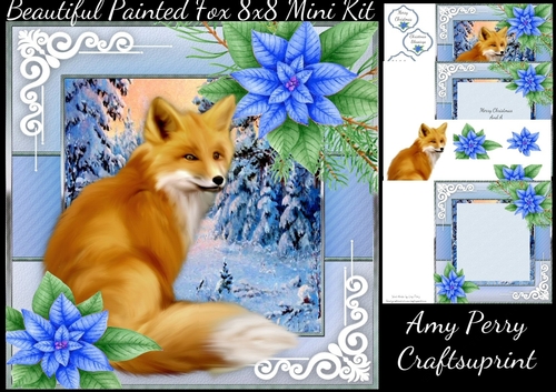 Beautiful Painted Fox 8x8 Mini Kit