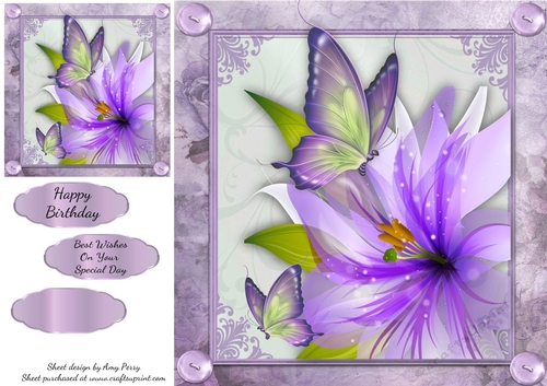 Beautiful Lilac Flower 8x8