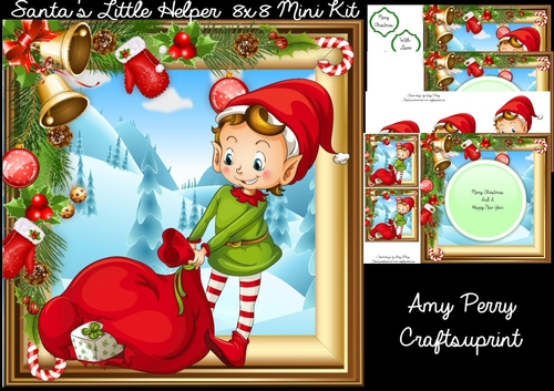 Santas Little Helper 8x8 Mini Kit