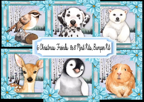 6 Christmas Friends 8x8 Mini Kits Bumper Kit