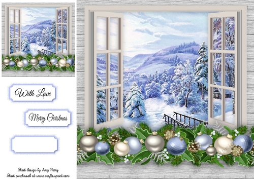 Beautiful Christmas With A View 8x8