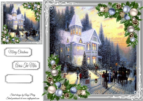 Beautiful Christmas Scene 8x8