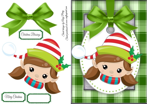 Gorgeous Elf Girl With Santa Hat