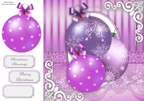 Beautiful Purple Baubles 8x8