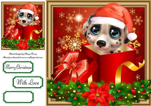 Beautiful Puppy In A Box 8x8