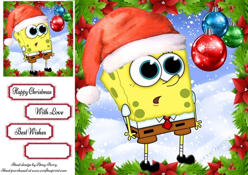 Christmas Sponge Bob  8x8