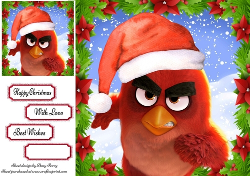 Christmas Angry Bird  8x8